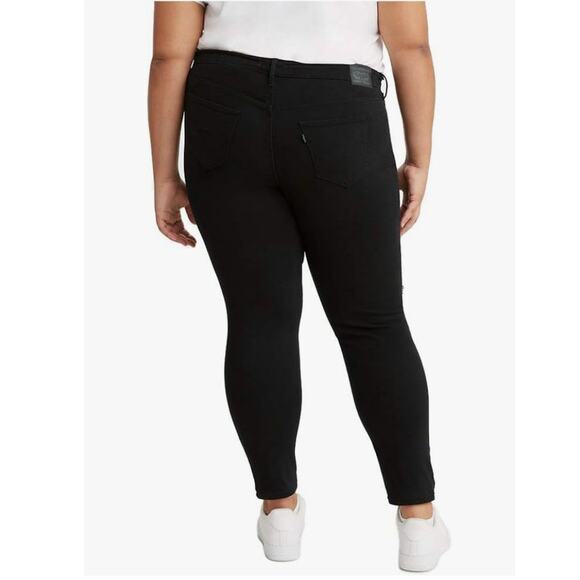 NWT Levi's Womens Destructed 711 Skinny Jeans Black Size 18M - Picture 3 of 13